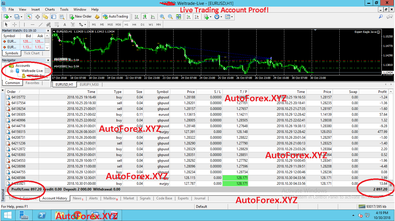 Eagle Java- Easiest Profitable Forex EA Autotrading High Profit Trading Forex Robot
